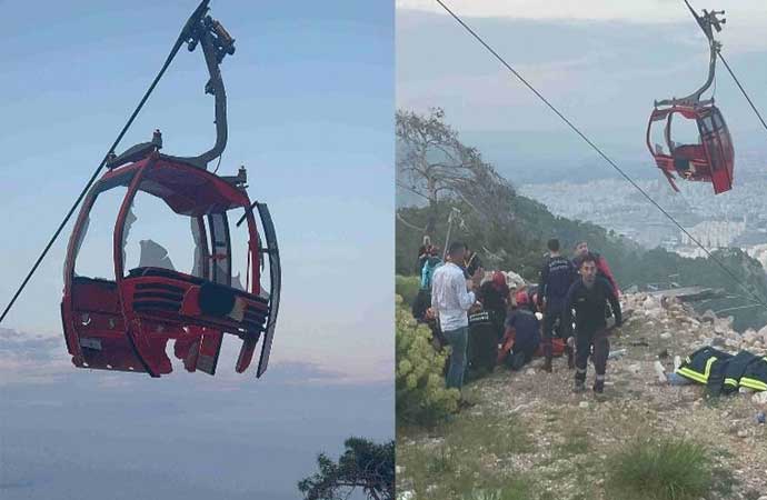 Antalya'da teleferik düştü! Ölü ve yaralılar var