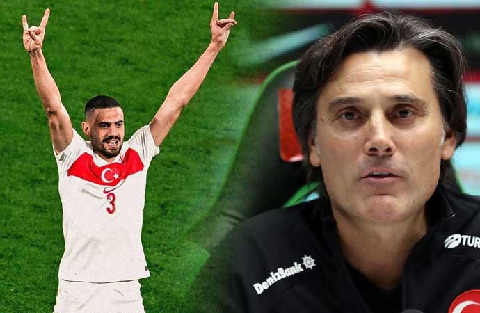 A Milli Takım Teknik Direktörü Vincenzo Montella, UEFA’nın Merih Demiral’a verdiği 2 maçlık men cezasına tepki gösterdi. Montella, “Bu siyasi bir sembol değil. Bu bizim tarihimizin bir sembolü. Türklükle, gurur duymayla alakalı bir sembol. Maalesef karar mercileri farklı bir yorum kattılar” dedi.