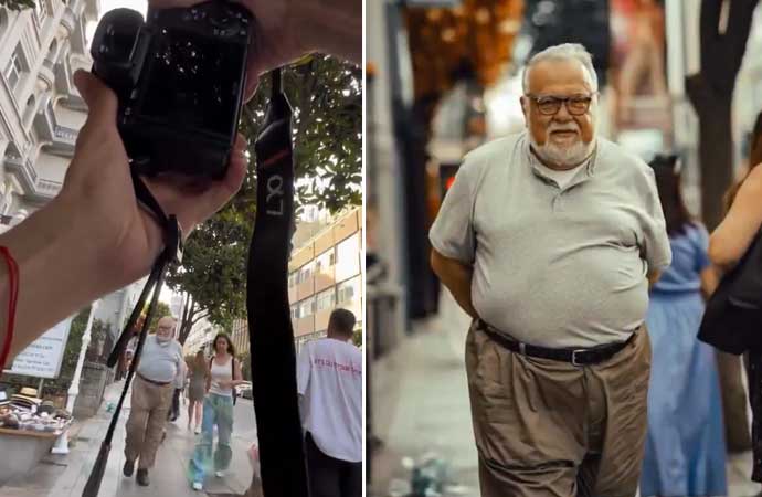 Sosyal medya fenomeni bir sokak fotoğrafçısı, Celal Şengör ile karşılaştı. Şengör'ün fotoğraflarını çekip o anları kaydeden fotoğrafçının videosu sosyal medyada gündem oldu. 