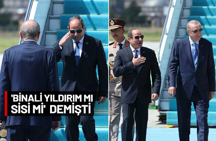 AKP'li Cumhurbaşkanı Recep Tayyip Erdoğan, daha önce 'zalim', 'katil', 'darbeci', 'diktatör' gibi ifadeler kullandığı ve İBB seçimlerinde 'Binali Yıldırım mı, Sisi mi' diyerek seçim propagandasına dönüştürdüğü Mısır Cumhurbaşkanı Abdulfettah es-Sisi'yi havalimanında karşıladı.